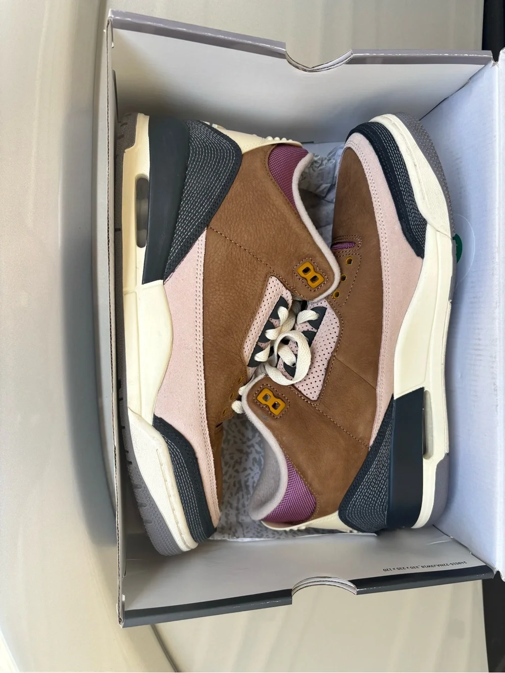 Jordan men’s Brown and Pink Suede Sneakers